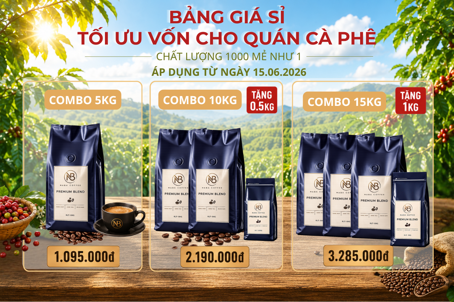 BẢNG GIÁ SỈ TỐI ƯU VỐN CHO QUÁN – CHẤT LƯỢNG 1000 MẺ ĐỒNG NHẤT NHƯ 1!