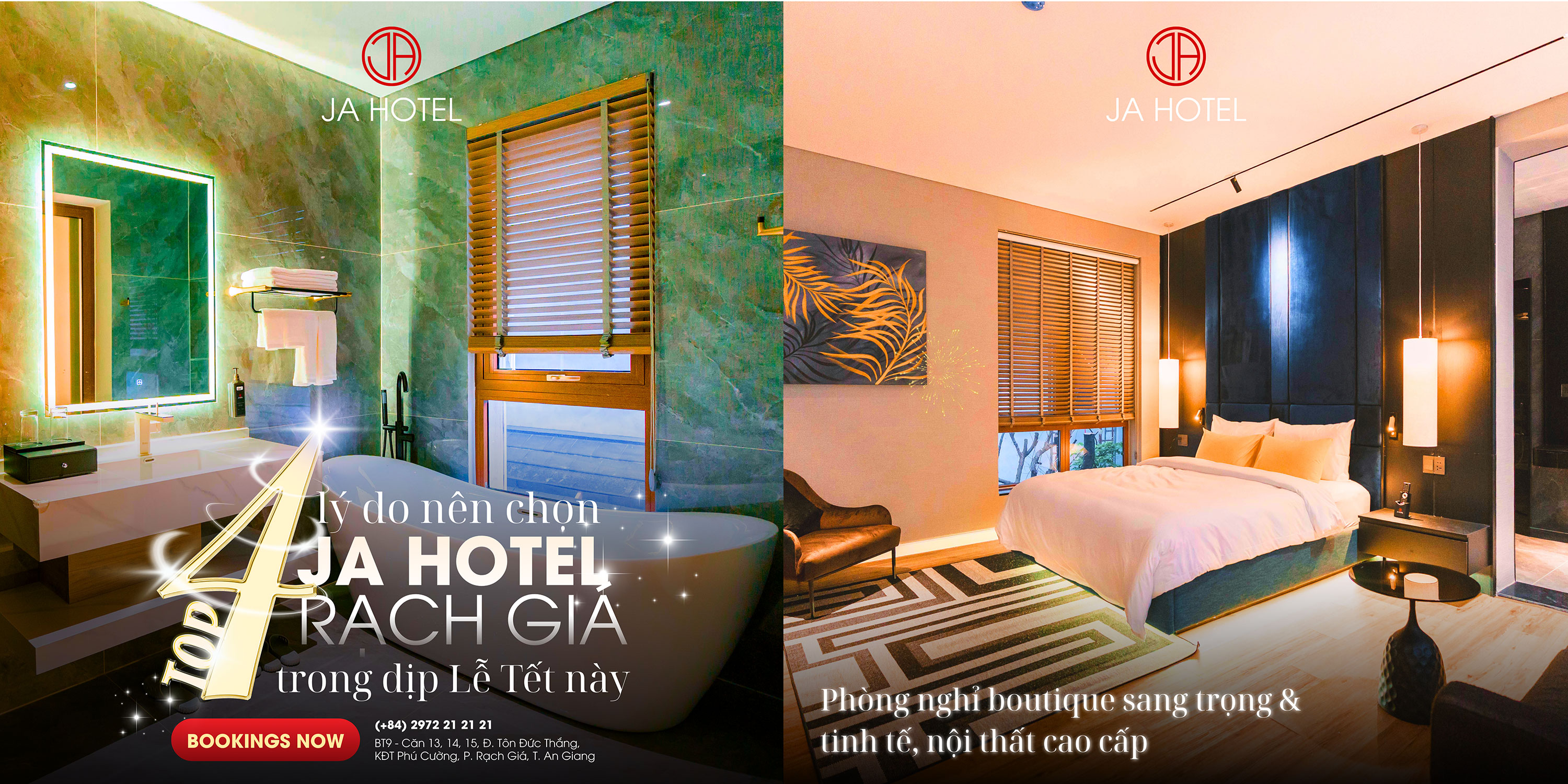 🌸 TOP 4 LÝ DO NÊN CHỌN JA HOTEL RẠCH GIÁ TRONG DỊP LỄ – TẾT