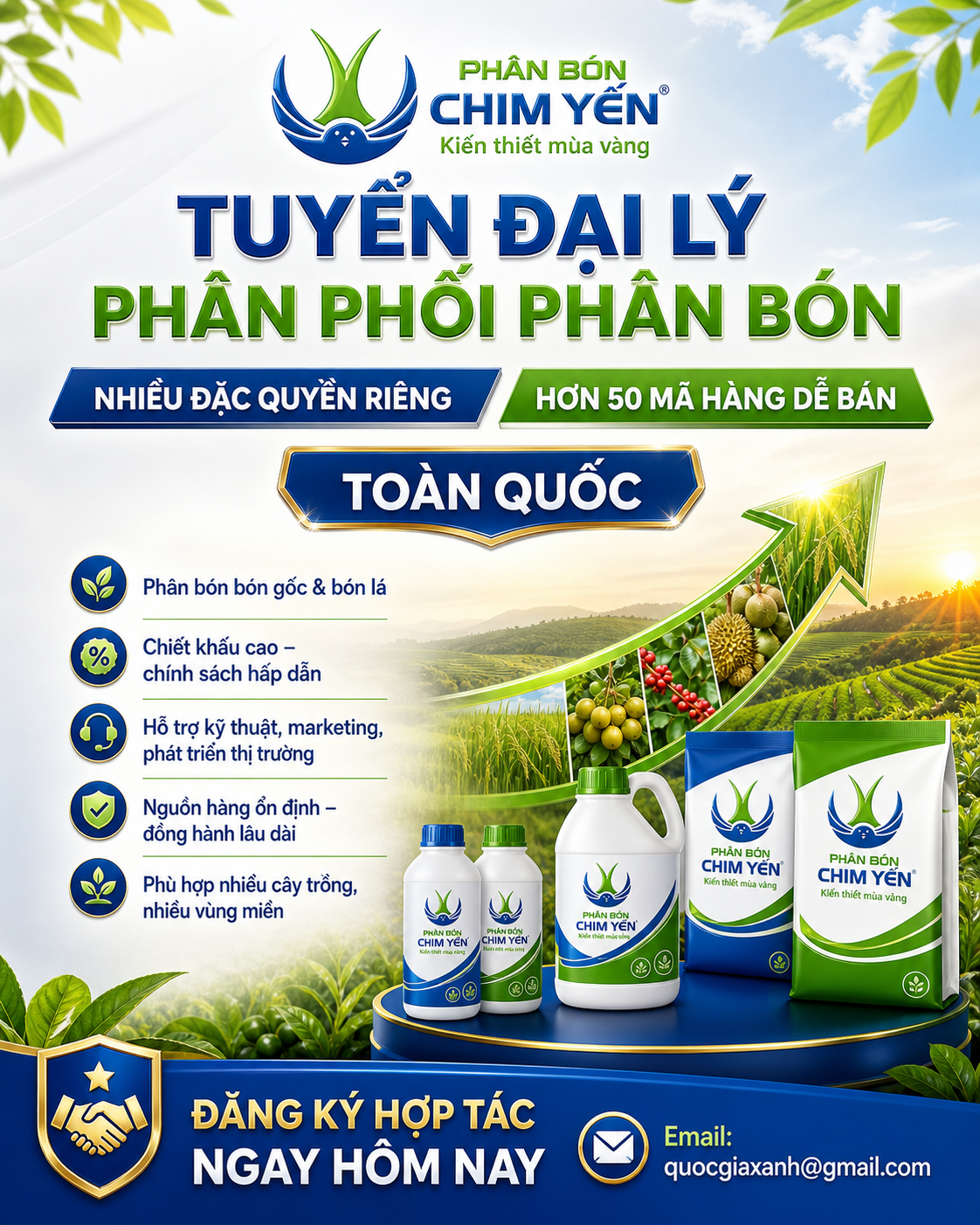 TUYỂN ĐẠI LÝ PHÂN PHỐI PHÂN BÓN