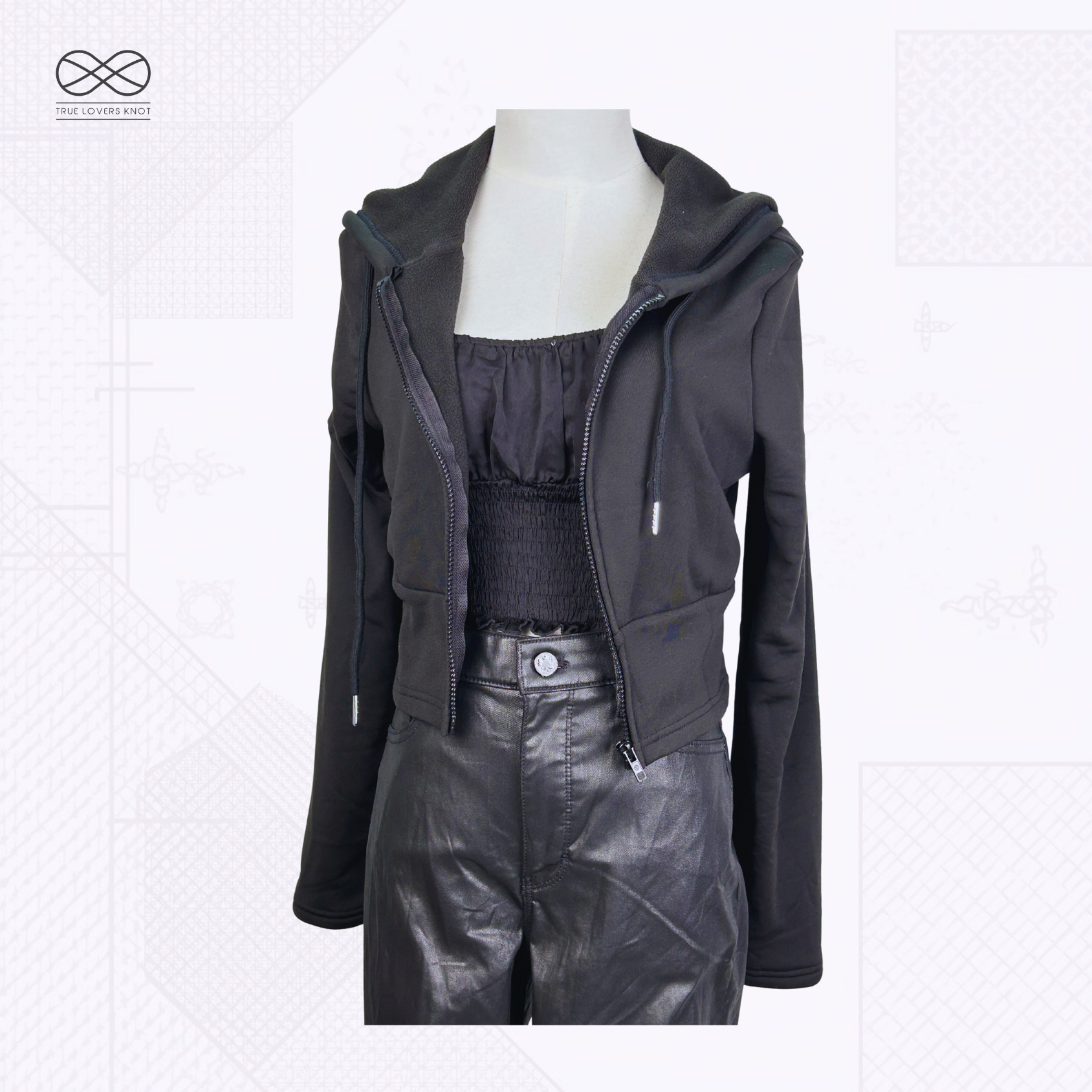 Áo Hoodie Zip Nữ Croptop