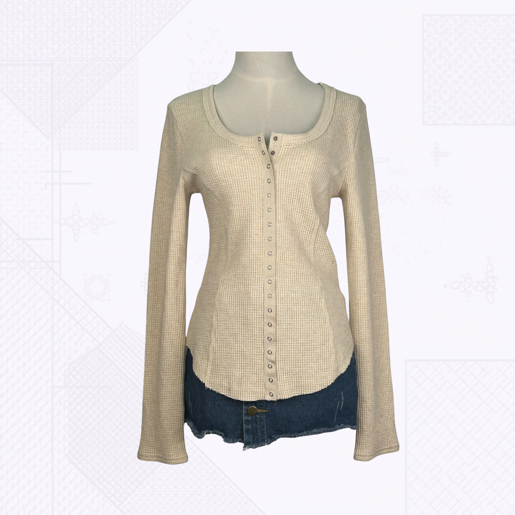 Áo Sweater Nữ Nẹp Nút