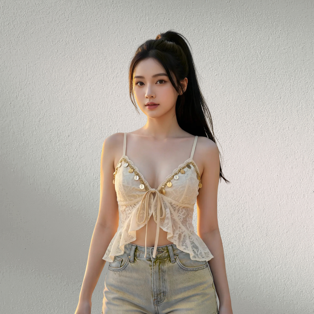 Áo Dây SHI Nữ Đính Sò Biển